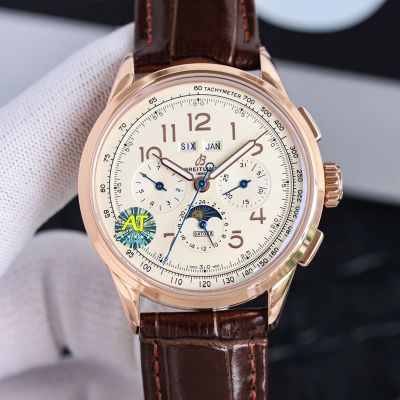 GF Factory Breitling 42MM Sapphire Glass B25 Movement Red Bracelet White Watch